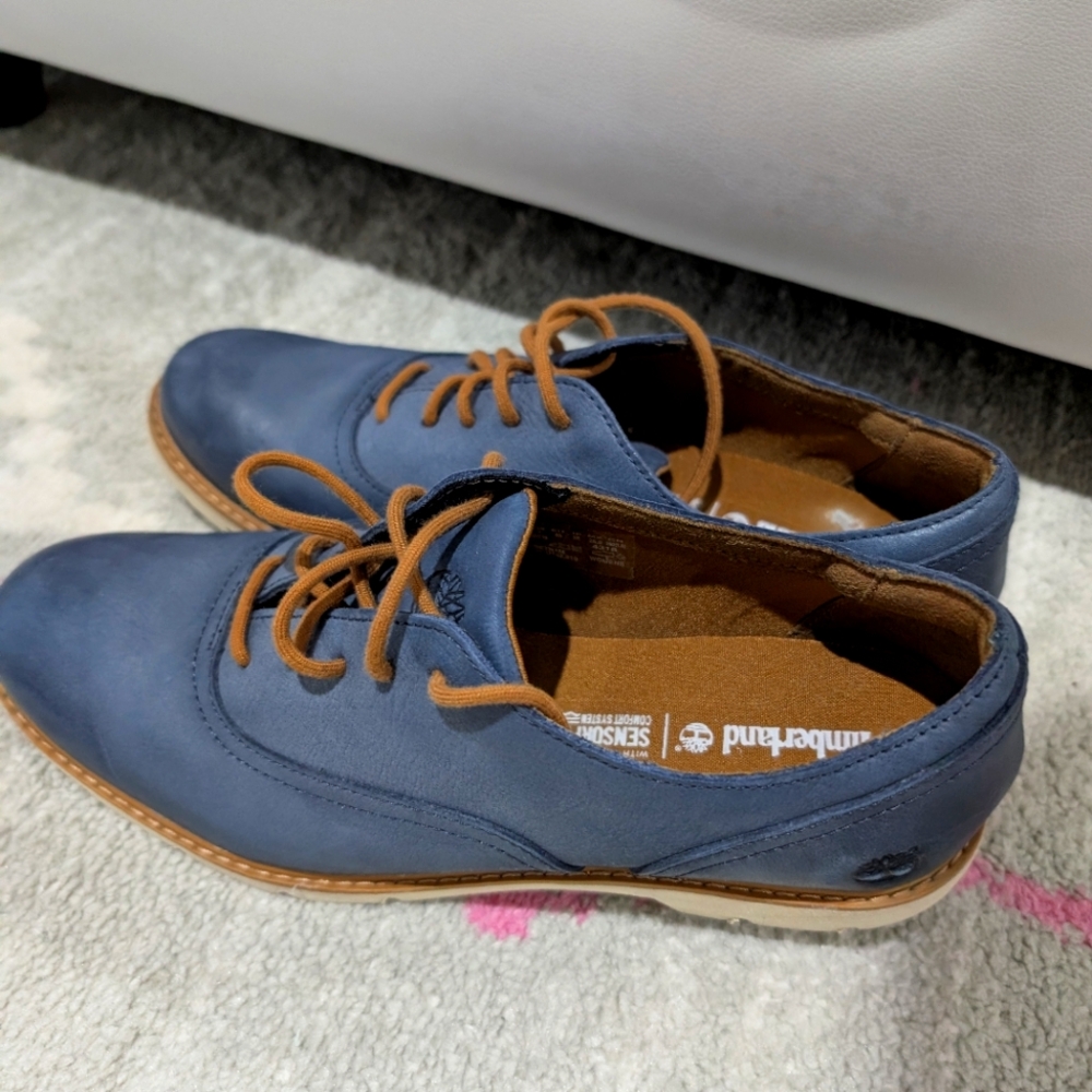 Timberland Oxford Shoes - Navy Blue - Women's Size 9